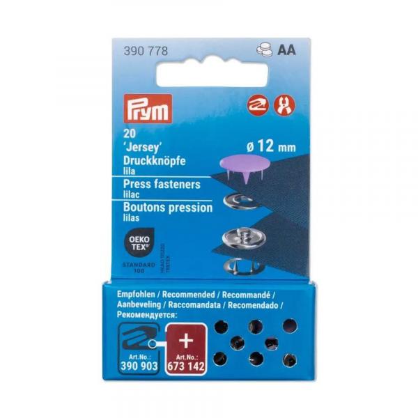 Prym 'Jersey' Druckknöpfe Lila 390778